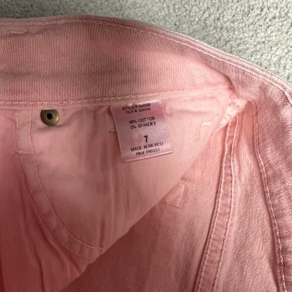 Pink bullhead low rise denim mini shorts - Picture 4 of 5